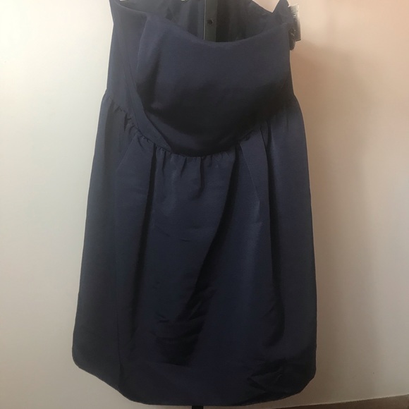David’s Bridal Navy Blue Bridesmaid Strapless - Picture 2 of 6